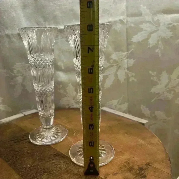 Vintage Set of 2  Cut Glass/Crystal Vases - Picture 2 of 6